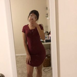 Dusty Red Bodycon Dress